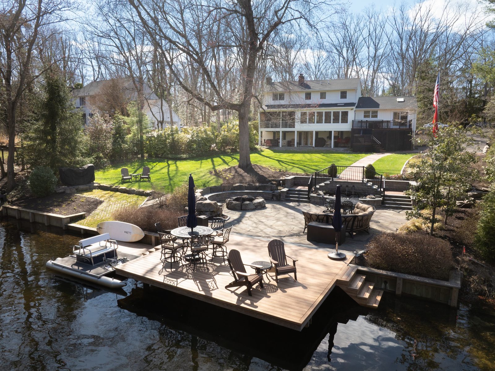 Waterfront backyard, Medford NJ