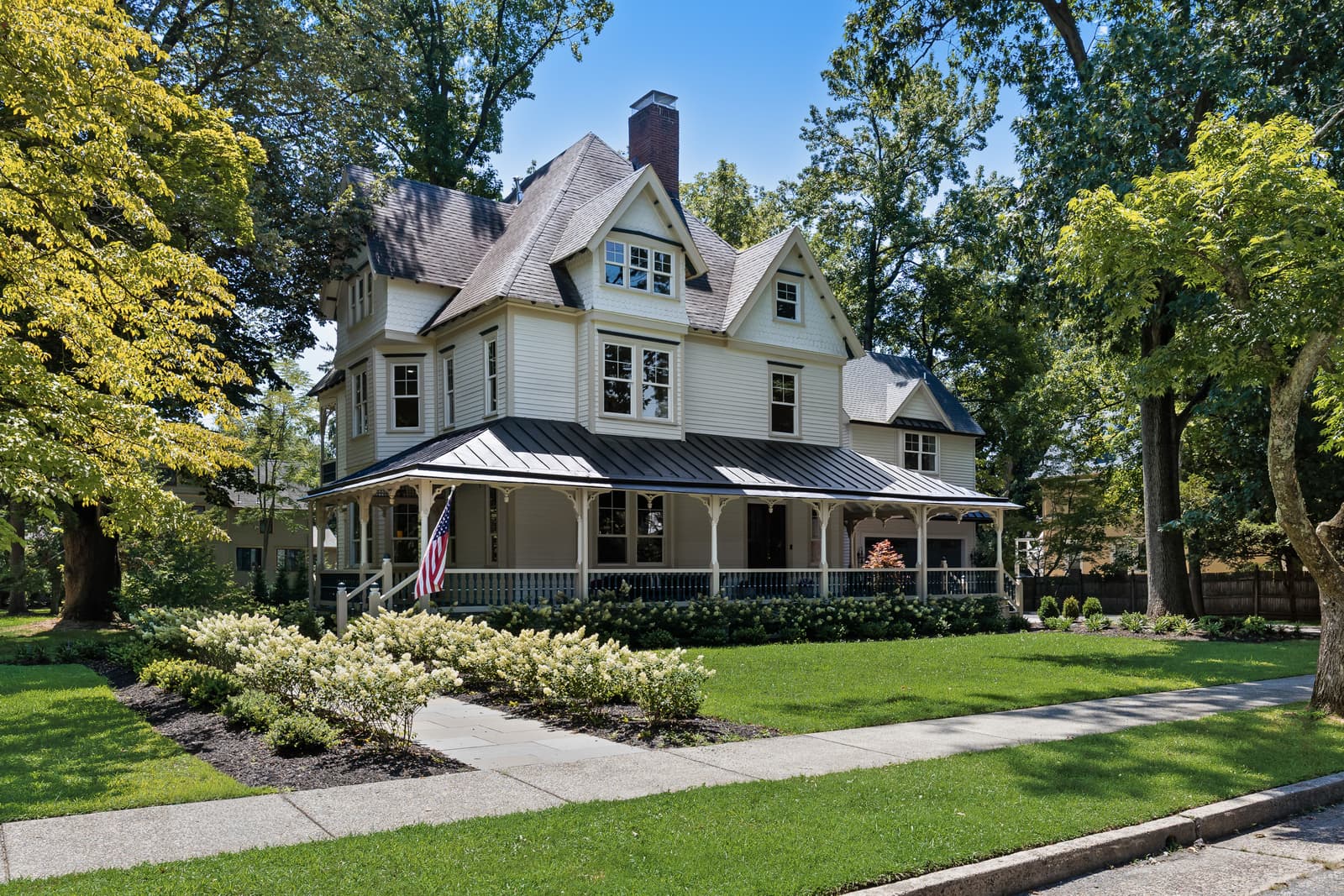 Victorian home exterior with wraparound porch, Moorestown NJ