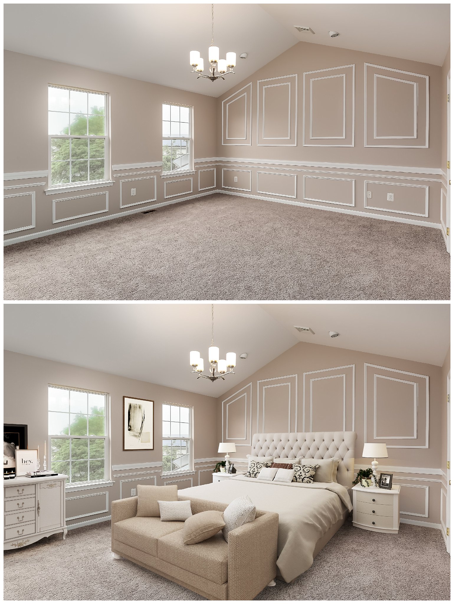Virtual staging before and after, South Jersey