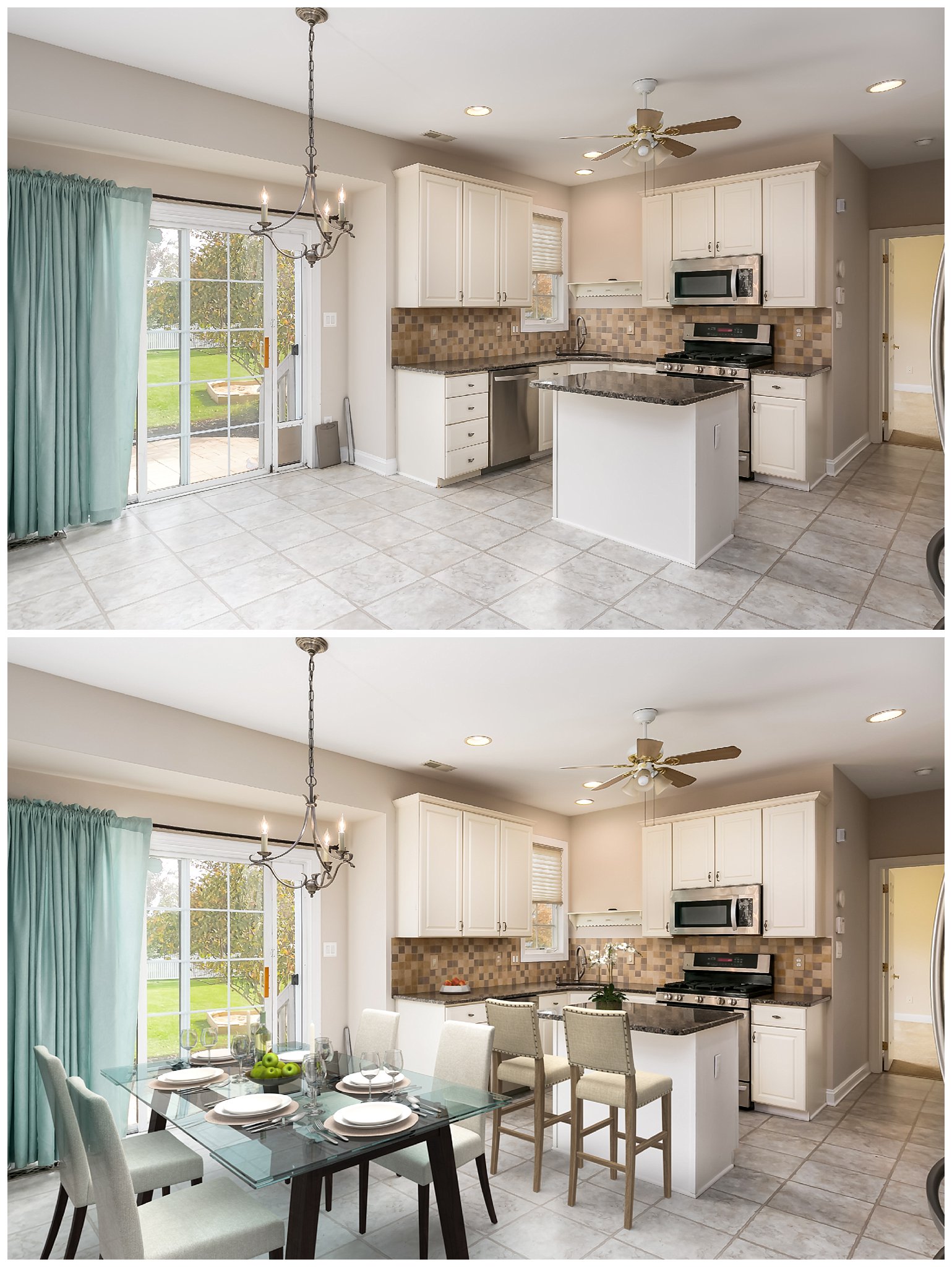 Virtual staging before and after, South Jersey